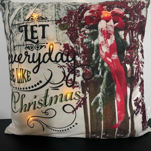 Christmas Light Up Pillow - Picture 2 of 3